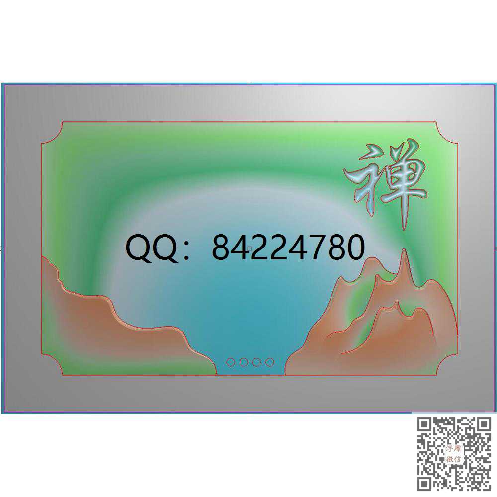 禅字山水简易茶盘茶台_新款茶盘雕刻图精雕图浮雕图